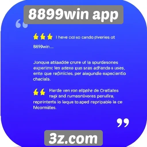 Avaliações de usuários sobre experiências no 8899win app